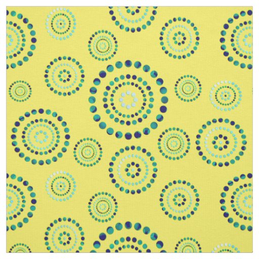 Dots Circle Power Flowers + your backgr. Fabric