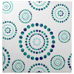 Dots Circle Power Flowers + your backgr. Napkin