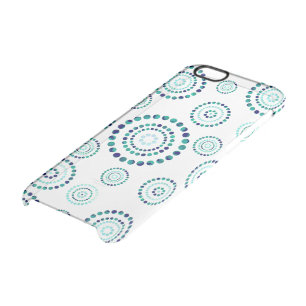 Dots Circle Power Flowers + your backgr. Clear iPhone 6/6S Case