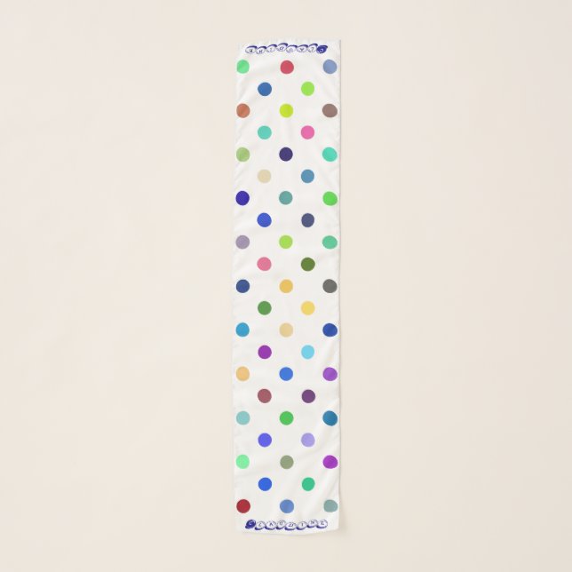 Dots Dots & Dots Long Chiffon Scarf (Front)