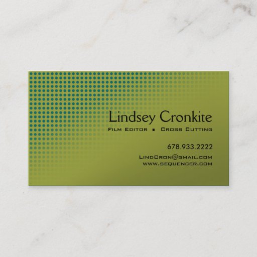 Customizable Dots Film Editor Hollywood Entertainment Industry Business Card