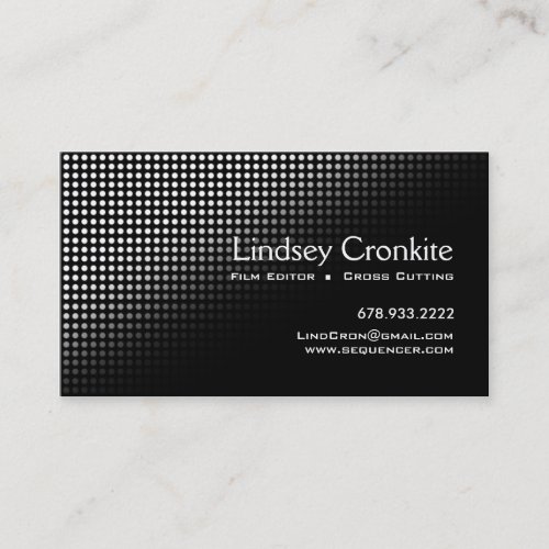 Dots Film Editor Hollywood Entertainment Industry Business Card Template