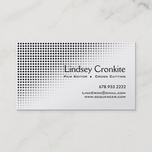 Dots Film Editor Hollywood Entertainment Industry Business Cards
