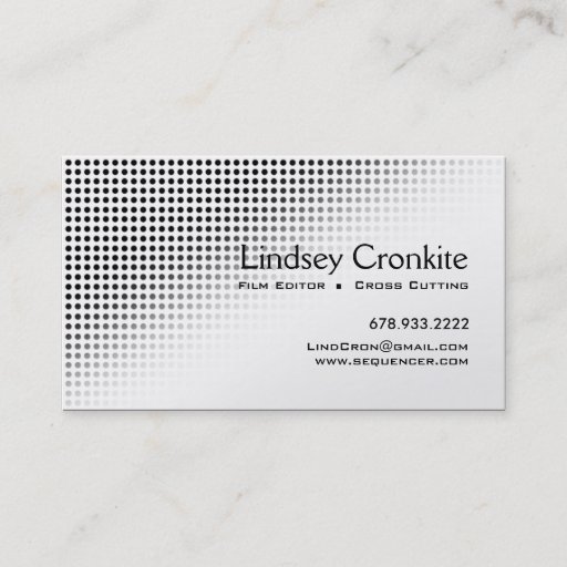 Customizable Dots Film Editor Hollywood Entertainment Industry Business Cards