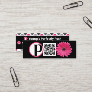 Dots Gerber Daisy Posh business card