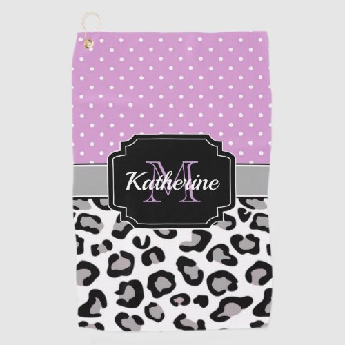 Dots  Leopard Print Golf Towel