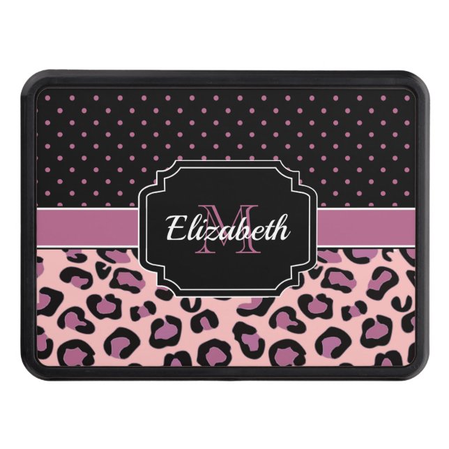 Dots & Leopard Print Hitch Cover (Front)