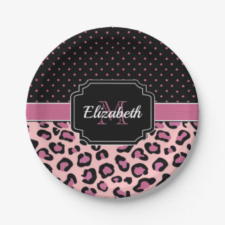 Dots & Leopard Print Paper Plates