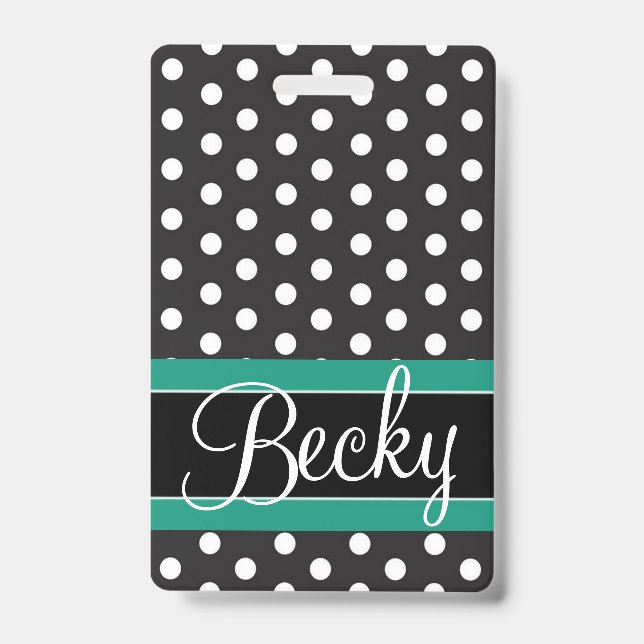 Dots Luggage Tag / Badge (Front)