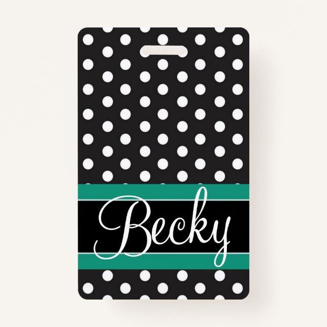 Dots Luggage Tag / Badge (Front)