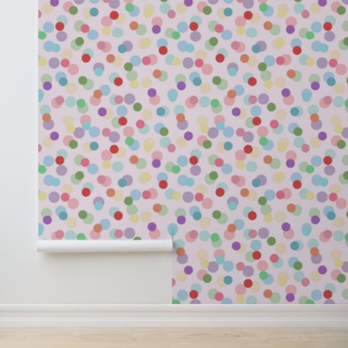 Dots Modern Colorful Pattern Pink  Wallpaper