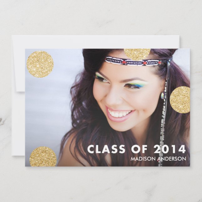 Dots of Glitter | 2014 Graduation Party Invitation (Front)