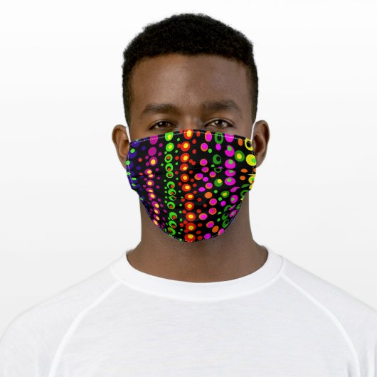 Dots on Dots Adult Cloth Face Mask (Worn)