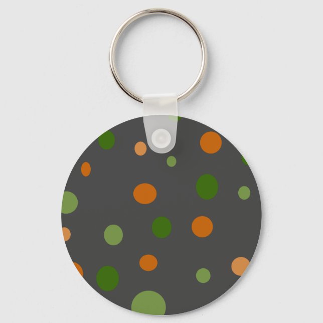 Dots On Gray Key Chain (Front)