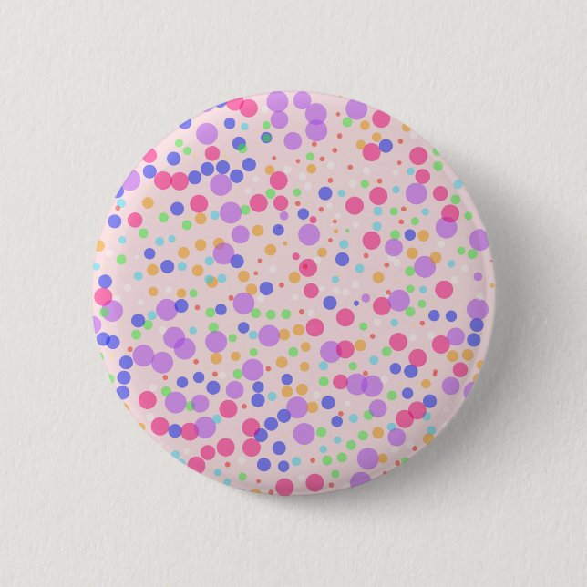 Dots on Pink Button (Front)