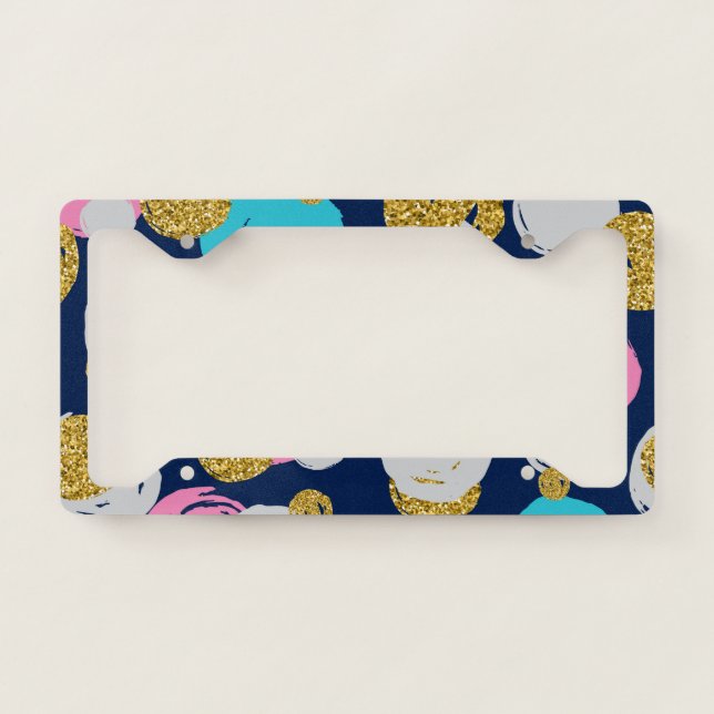 Dots Pattern 11 License Plate Frame (Front)