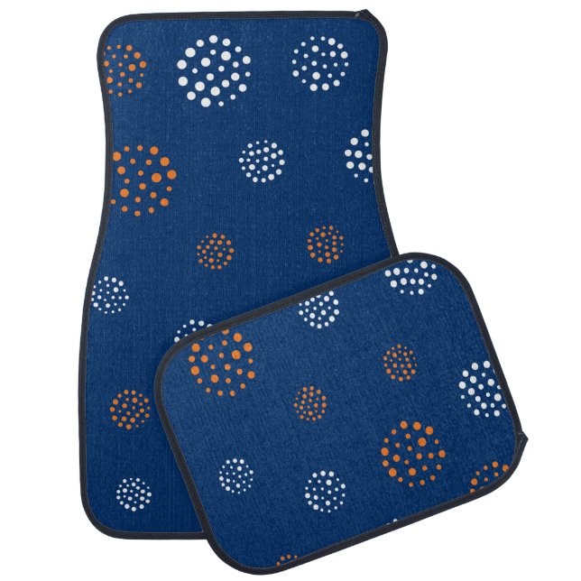 Dots Pattern 13 Car Floor Mat (Set)