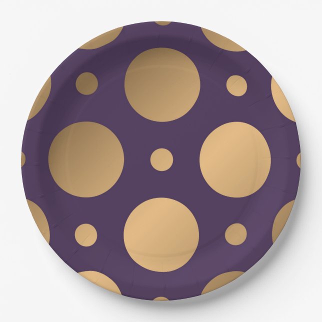 Dots Pattern 15 Paper Plates (Front)