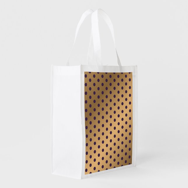 Dots Pattern 16 Grocery Bag (Back Side)