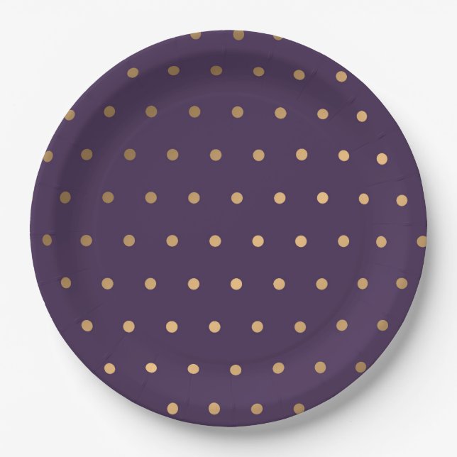 Dots Pattern 18 Paper Plates (Front)