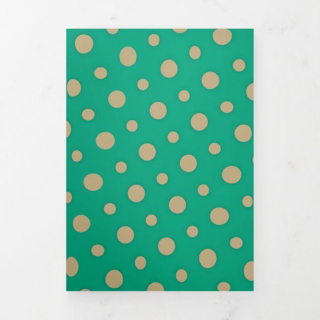 Dots Pattern 2 Tri-Fold Holiday Card (Cover)