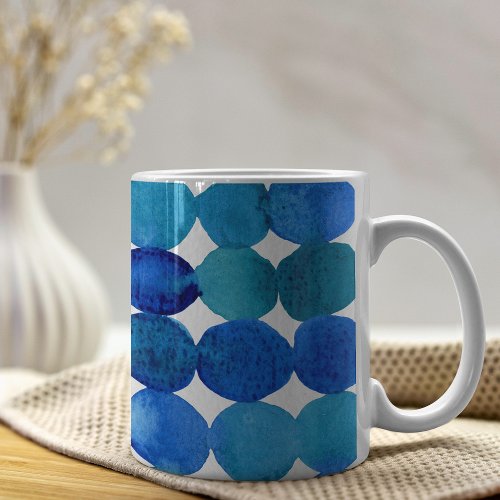 Dots pattern _ blue and green coffee mug