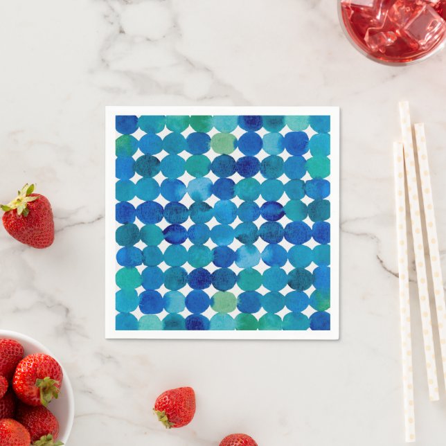 Dots pattern - blue and green napkins (Insitu)