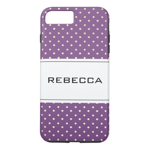 Dots pattern chic  stylish  purple iPhone 8 plus7 plus case