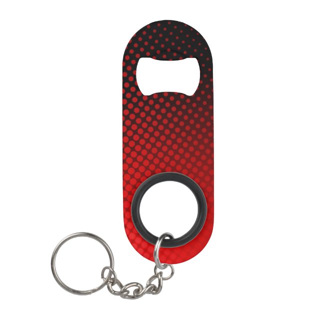 Dots Pattern Keychain Bottle Opener (Front)