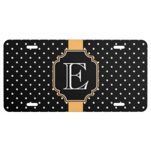 Dots Pattern License Plate
