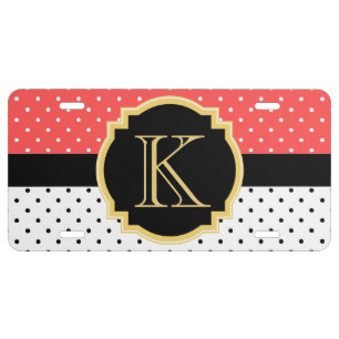 Dots Pattern License Plate