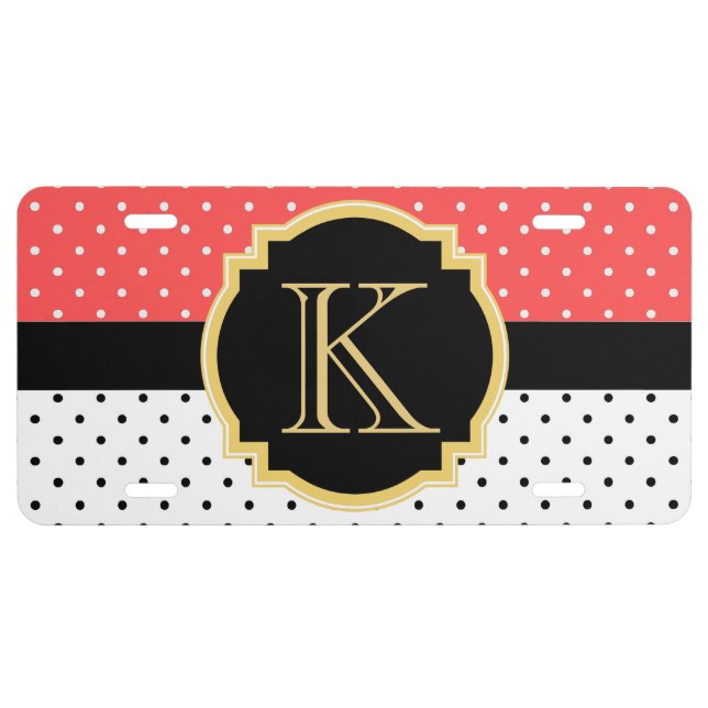 Dots Pattern License Plate (Front)