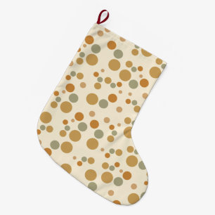 dots patterned large christmas stocking
