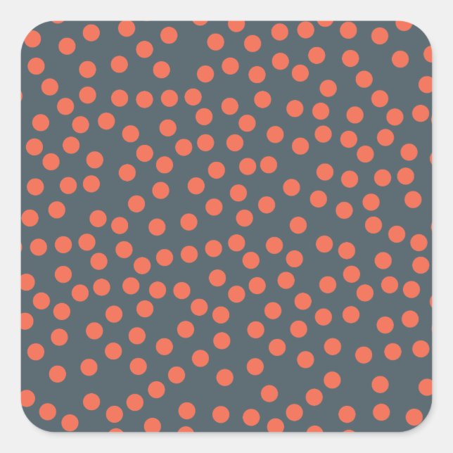 dots patterned square sticker (Front)
