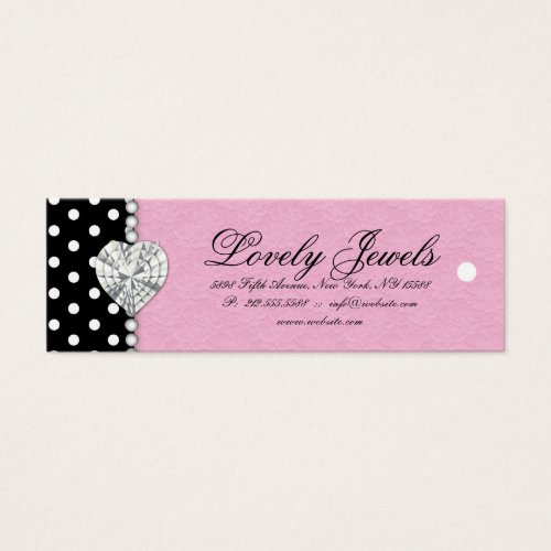 Dots Pearl Lace Jewels Price Tag Pink