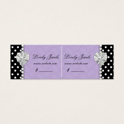 Dots Pearl Lace Jewels Price Tag Purple Double