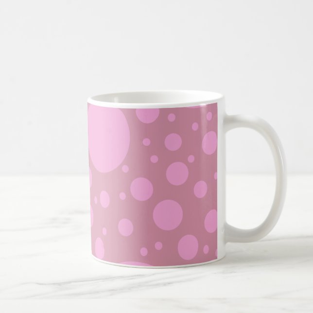 Dots Pink Blue White 325 ml  Classic White Mug (Right)