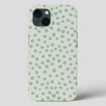 Dots Sage Green iPhone 13 Case