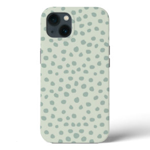 Dots Sage Green iPhone 13 Case