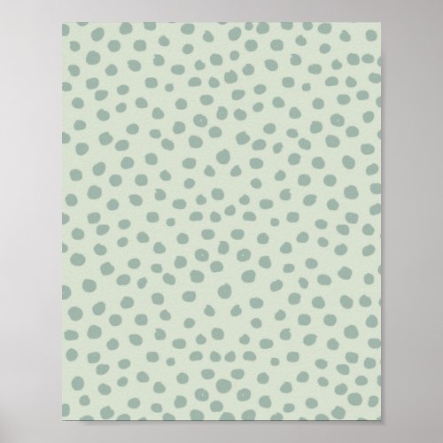 Dots Sage Green Poster