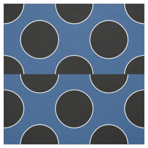 Dots seamless pattern black & contour fabric