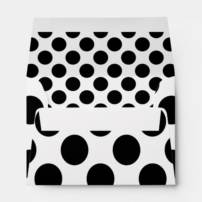 Dots seamless pattern black + your back envelope (Back (Bottom))