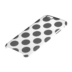 Dots seamless pattern black + your back clear iPhone 6/6S case