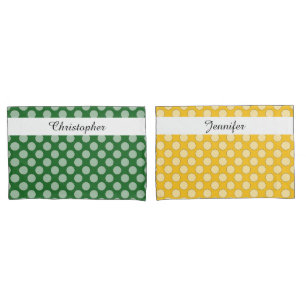 Dots seamless pattern white & black contour trans. pillowcase