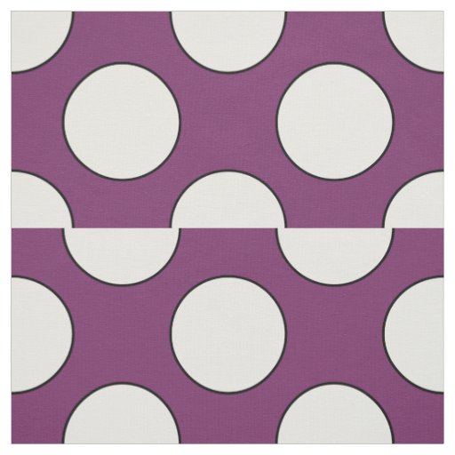 Dots seamless pattern white & contour fabric