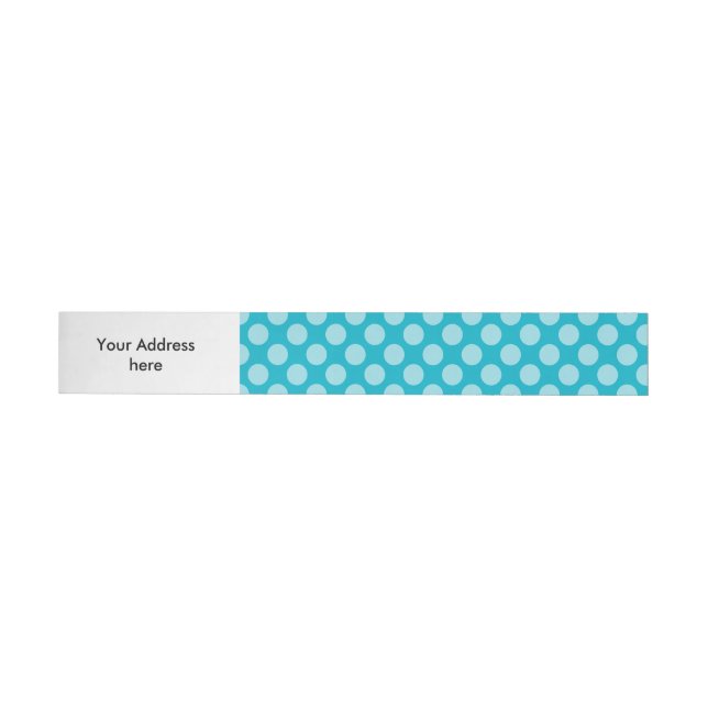 Dots seamless pattern white transp. + your backgr. wrap around address label (Individual)