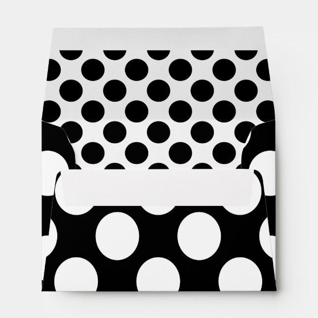 Dots seamless pattern white + your backgr. envelope (Back (Bottom))