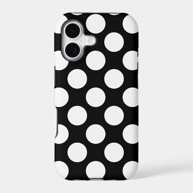 Dots seamless pattern white + your backgr. iphone case (Back)