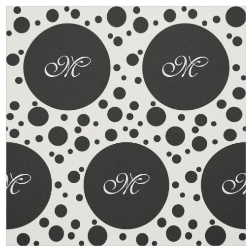 Dots Shower black + your background & ideas Fabric