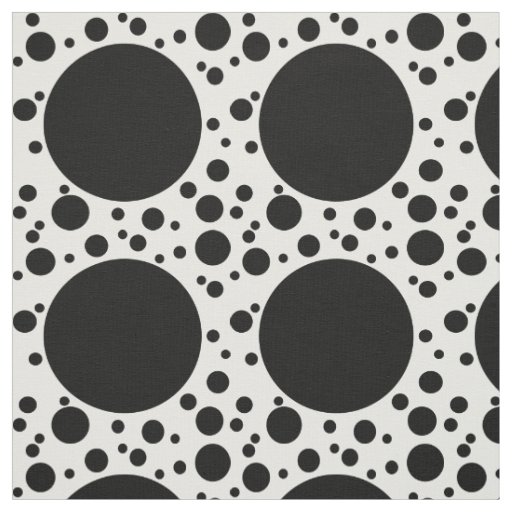 Dots Shower black + your background & ideas Fabric